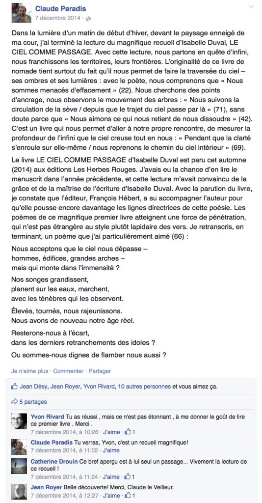 ClaudeParadisFacebook